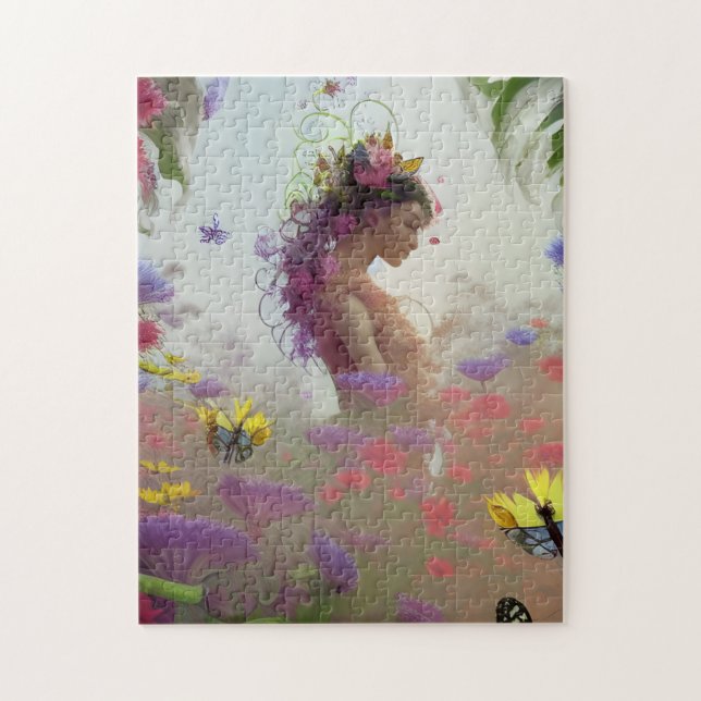 Butterfly Garden AI Generated Pussel (Vertikal)