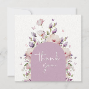 Butterfly Garden Blommigt Baby Shower Tack Kort