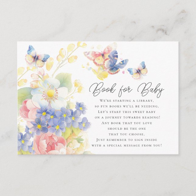 Butterfly Garden Bok för Baby-inkapslingskort Tilläggskort (Framsida)