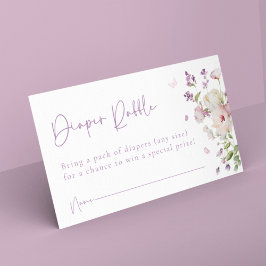 Butterfly Garden Diaper Raffle-kuvert Placeringskort