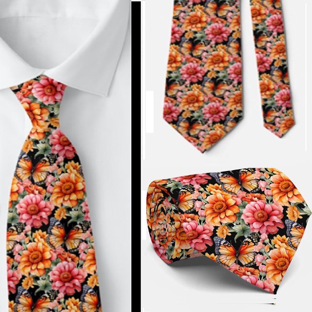 Butterfly Garden Elegant Mönster Neck Tie Slips (Skapare uppladdad)