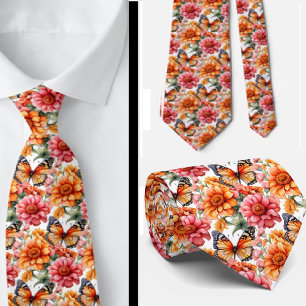 Butterfly Garden Elegant Mönster Neck Tie Slips