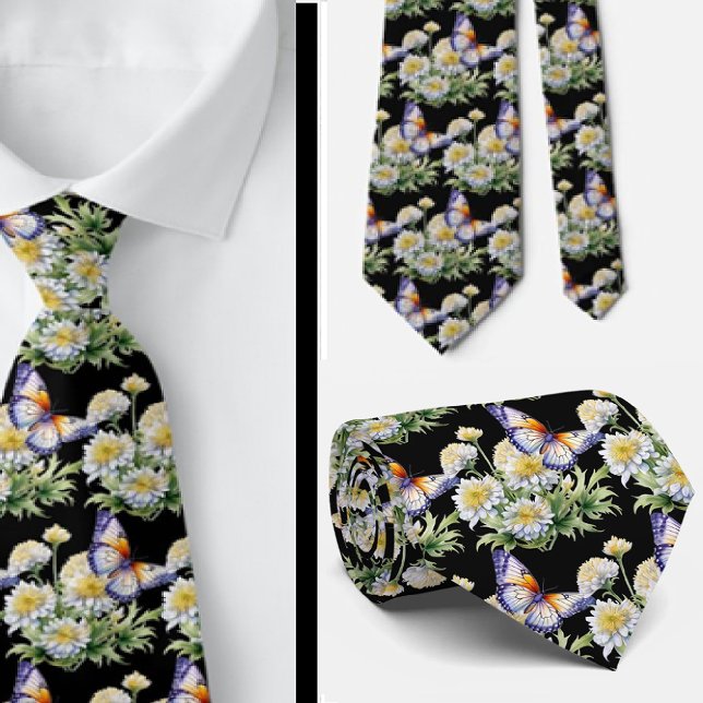 Butterfly Garden Elegant Mönster Neck Tie Slips (Skapare uppladdad)