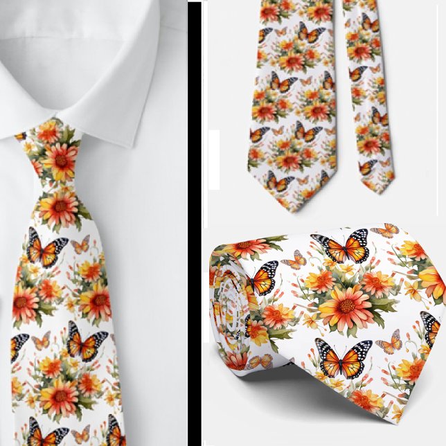 Butterfly Garden Elegant Mönster Neck Tie Slips (Skapare uppladdad)