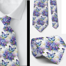 Butterfly Garden Elegant Mönster Neck Tie