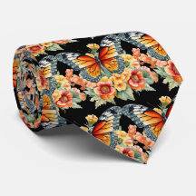 Butterfly Garden Elegant Mönster Neck Tie