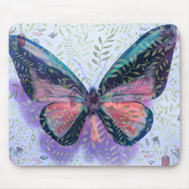 Butterfly Garden Fantasy Mouse Pad Musmatta (Framsidan)
