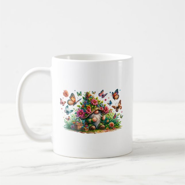 Butterfly Garden Gnome Mugg (Vänster)