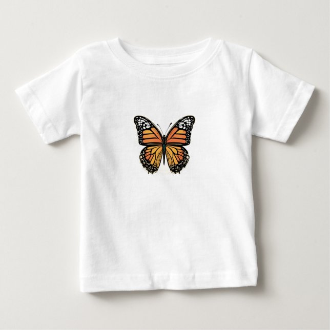Butterfly Garden Harmony – Nature-Inspired Floral  T Shirt (Framsida)