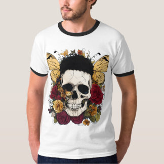 Butterfly Garden Harmony – Nature-Inspired Floral T Shirt