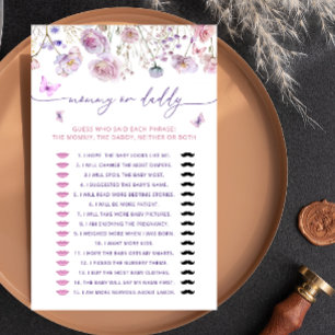 Butterfly Garden Mamma eller Baby Shower Game