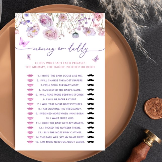 Butterfly Garden Mamma eller Baby Shower Game (Skapare uppladdad)