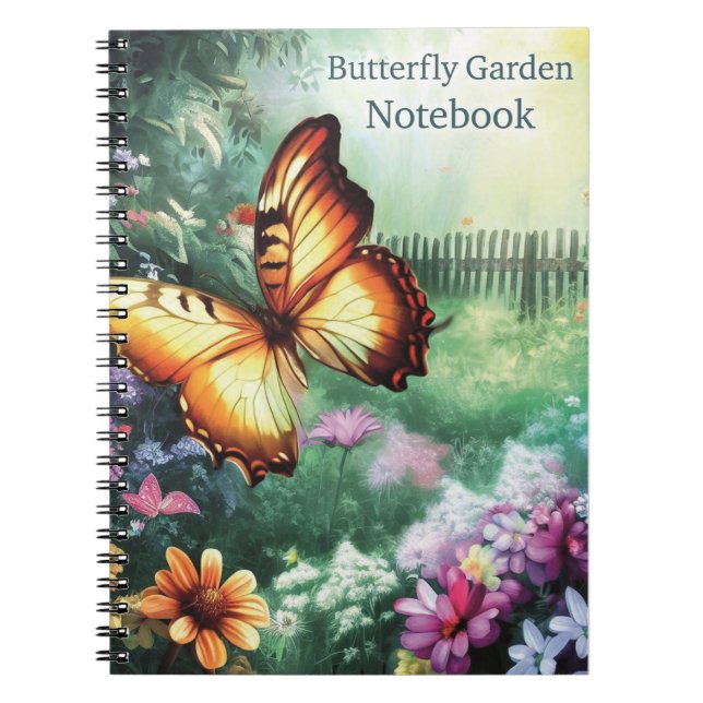 Butterfly Garden Notebook Journal Anteckningsbok (Framsidan)