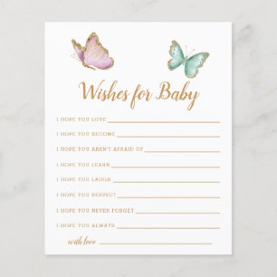Butterfly Garden Önskemål för Baby Card