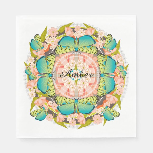 Butterfly Garden Pappersservett (Framsidan)