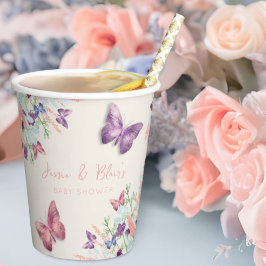 Butterfly Garden Pastel Wildblomme Baby Shower