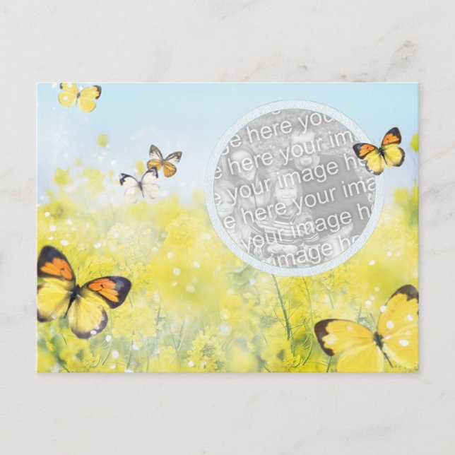 Butterfly Garden Postcard Vykort (Framsida)