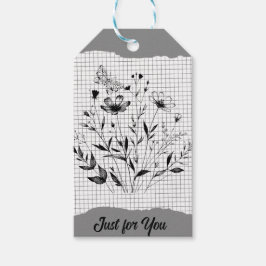 Butterfly Garden Sketches Presentetikett