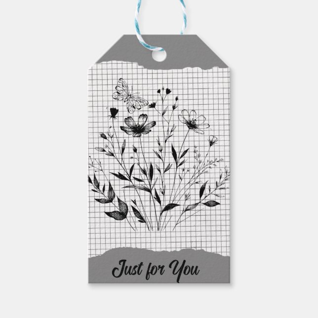 Butterfly Garden Sketches Presentetikett (Framsidan)