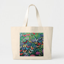 Butterfly Garden Tote Bag Jumbo Tygkasse