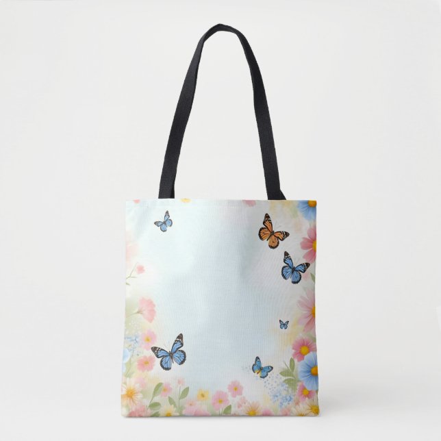 Butterfly Garden Tote Bag Tygkasse (Framsida)