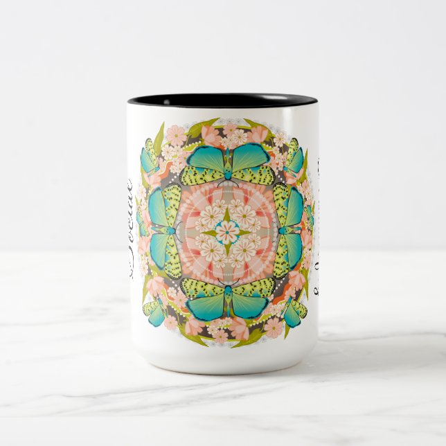 Butterfly Garden Två-Tonad Mugg (Center)