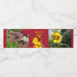 Butterfly Garden Vattenflaskor Etikett