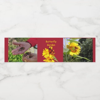Butterfly Garden Vattenflaskor Etikett