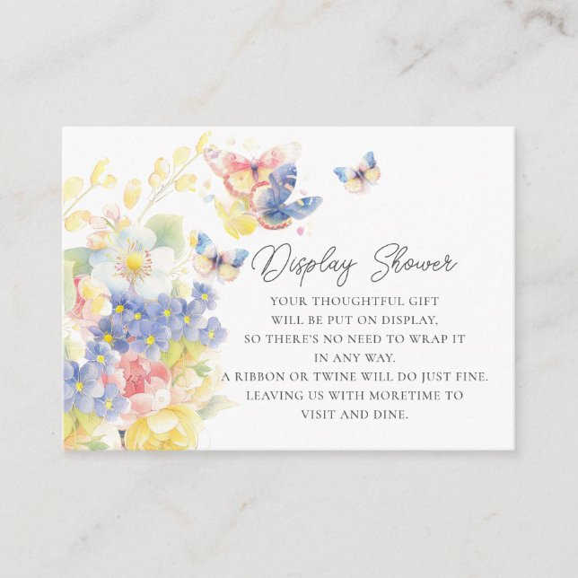 Butterfly Garden Visning Shower Tilläggskort (Framsida)