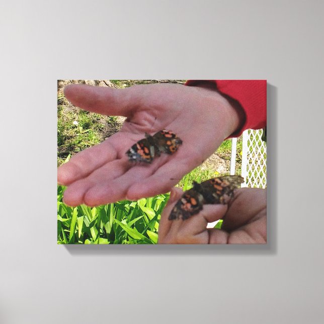 Butterfly Garden Wrapped Canvas (Framsida)