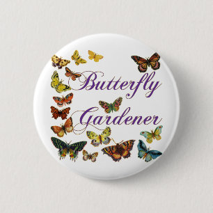 Butterfly Gardener Sstickning Knapp