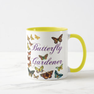 Butterfly Gardener Sstickning Mugg