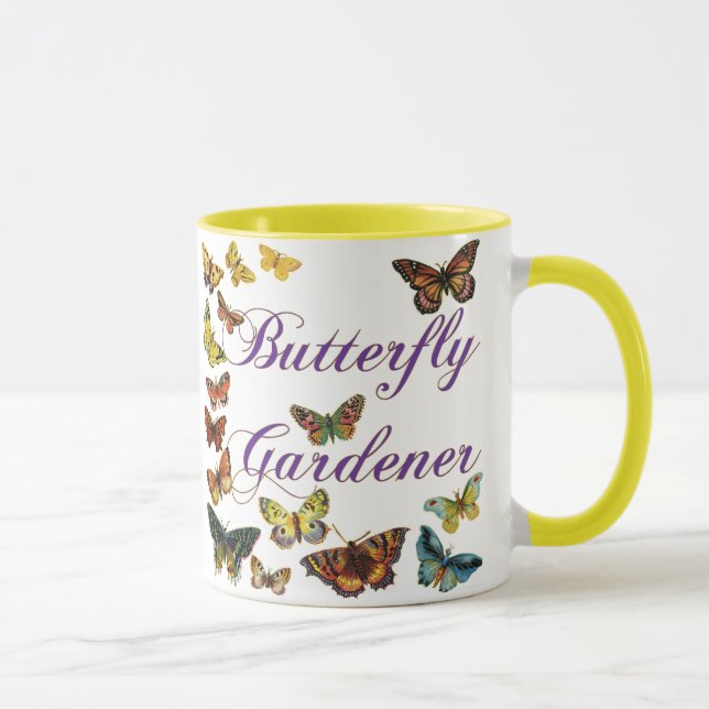 Butterfly Gardener Sstickning Mugg (Höger)