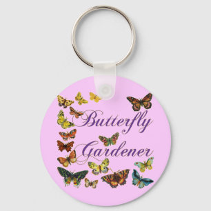 Butterfly Gardener Sstickning Nyckelring