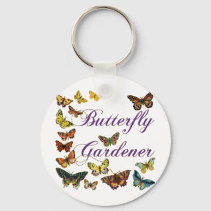 Butterfly Gardener Sstickning Nyckelring