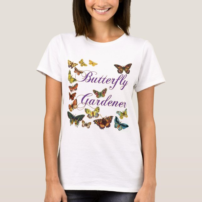 Butterfly Gardener Sstickning Tee (Framsida)