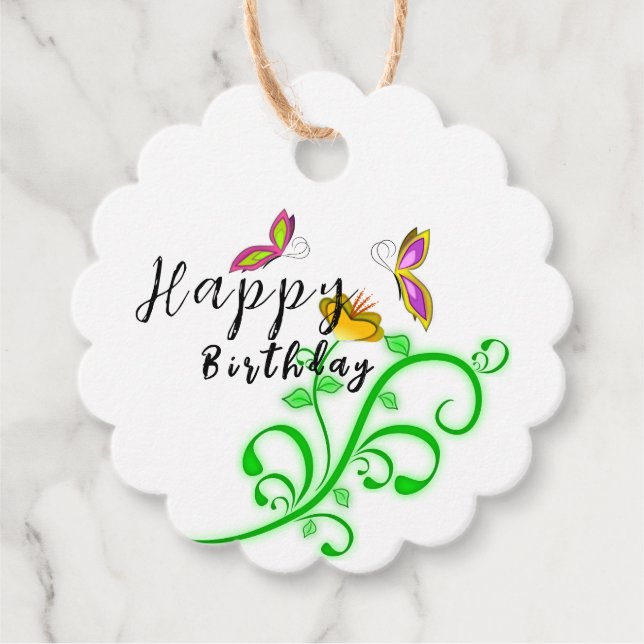 Butterfly Gåvor Etiketter (Framsida)