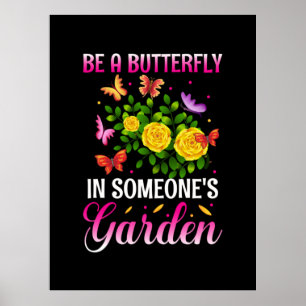 Butterfly Gift Bli en fjäril Poster