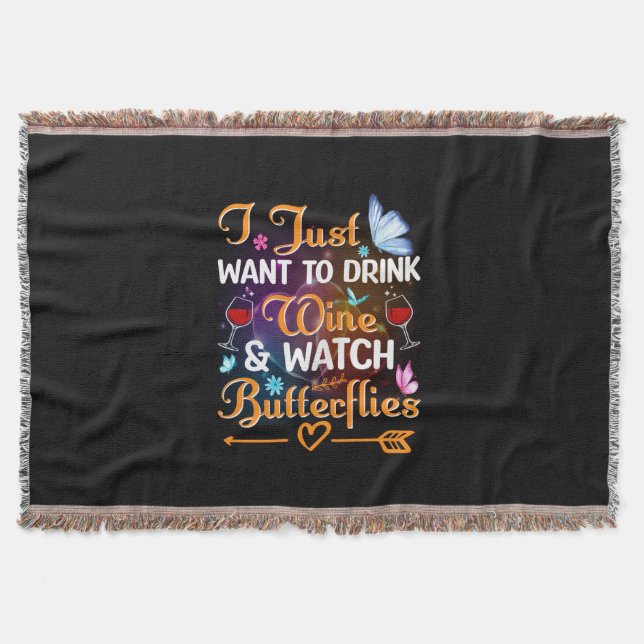 Butterfly Gift | Drink Vin Watch Butterflies Filt (Framsidan)