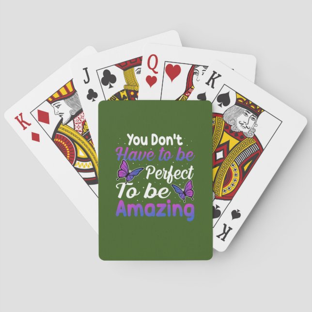 Butterfly Gift | Du behöver inte vara Perfekt Casinokort (Baksidan)