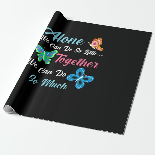 Butterfly Gift | Ensam Vi kan göra så lite Presentpapper (Utrullad)