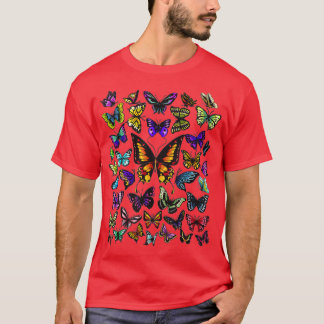Butterfly Gift För manar Women Kids Butterfly Älsk T Shirt