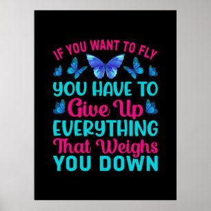 Butterfly Gift Om du vill flyga Poster