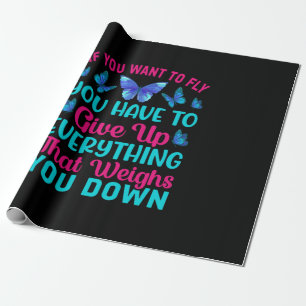 Butterfly Gift   Om du vill flyga Presentpapper