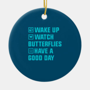 Butterfly Gift   Vakna vad fjäril Julgransprydnad Keramik