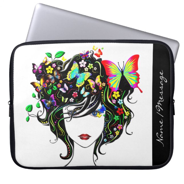 Butterfly Girl 1A Laptop sleeve (Framsidan)