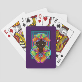 Butterfly Girl Speling Cards, Stil: Poker Casinokort