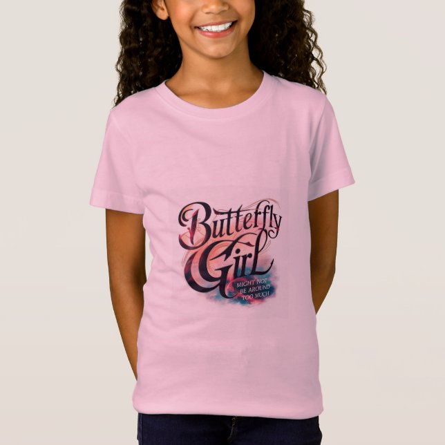 Butterfly Girl T Shirt (Framsida)