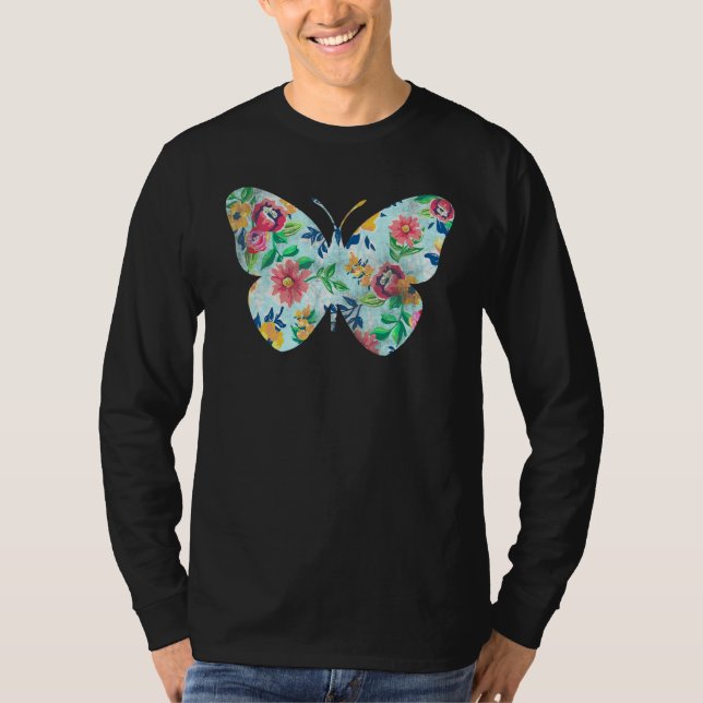 Butterfly Girl which Kärlek Butterflies Flower But T Shirt (Framsida)