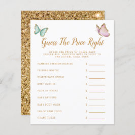 Butterfly gissar Pris Höger Baby Shower-spel